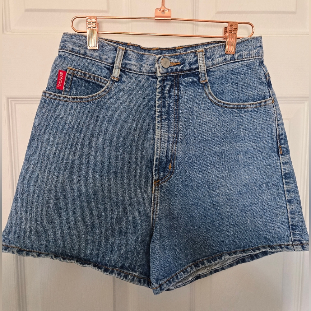 Vintage Bongo Womens Blue Jean Shorts High-Waisted Size 9